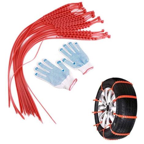 Trywise Chaînes à Neige pour Voiture, 20 PCS Chaînes de Pneus d’hiver Réglables Universelles avec gants pour la Traction d’urgence de Boue de Neige de Sable (1/4)