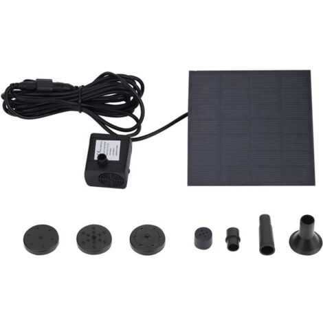 Pompe à eau submersible solaire miniature de 1,4 W pour aquarium, fontaine et étang, ultra silencieuse et sans brosse