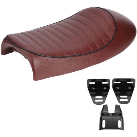 Coussin de selle plat en cuir PU pour moto, Vintage Cafe Racer, pour CG125 GN CG CB400SS (1/4)