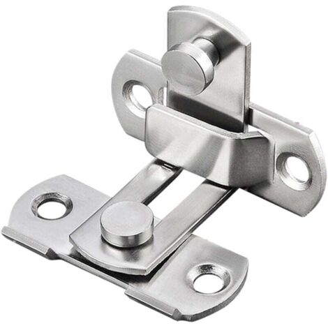 Serrure de porte intérieure coulissante, serrure à boucle antivol (argent, petit) (1/4)