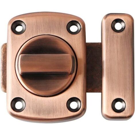 Serrures de porte Loquet pivotant avec 6 vis pour portes, fenêtres, armoires et jardins, bronze rouge (1/4)