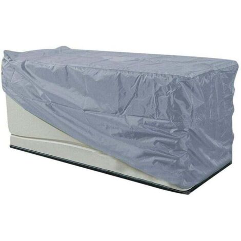 Housse de protection pour mobilier de jardin, Oxford 210D, imperméable et anti-poussière (gris, 158 x 76 x 69 cm) (1/3)