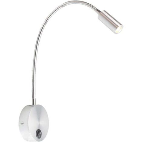 Lampe de lecture murale 3W, lampe de bureau en aluminium à col réglable et Flexible (argent) (1/4)