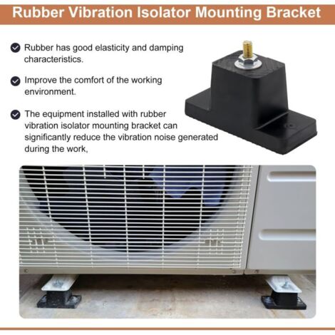 Lot De 4 Pieds Antivibrations Pour Climatiseur Extérieur - Amortisseurs Caoutchouc Anti-Bruit Et Anti-Chocs 500 Kg Max
