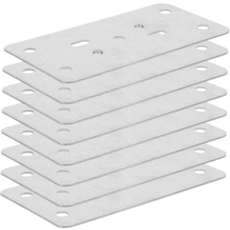 Lot De 8 Plaques De Recouvrement De Trou De Porte En Acier Inoxydable Pour Réparation De Porte Darmoire (1/4)