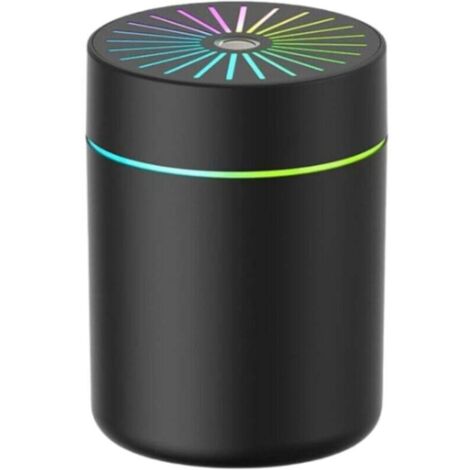 Humidificateur de bureau compact, 180 ml, adapté aux déplacements à domicile ou au bureau (noir) (1/4)