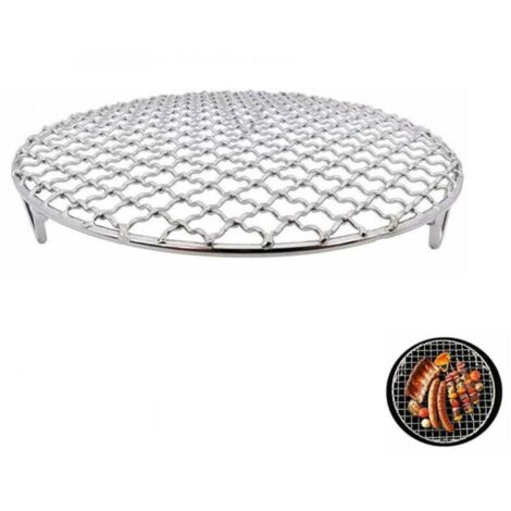 Gril - Gril rond en acier inoxydable, grille de cuisson et de refroidissement empilable avec pieds, diamètre 18 cm (1/4)