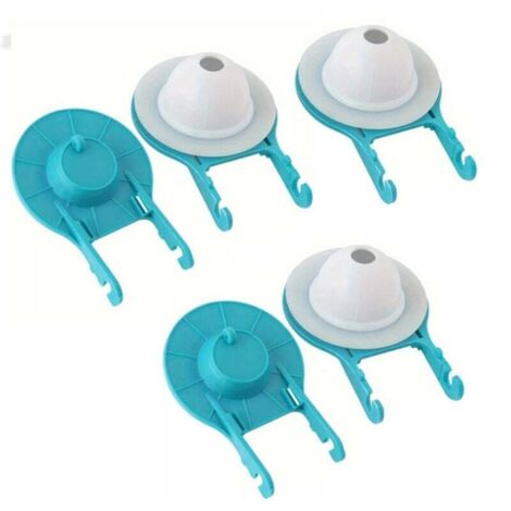 5 pièces Accessoires de réservoir de toilette, valve d'arrêt d'eau, économie d'eau, housse de siège en plastique, valve de chasse d'eau en caoutchouc (1/4)