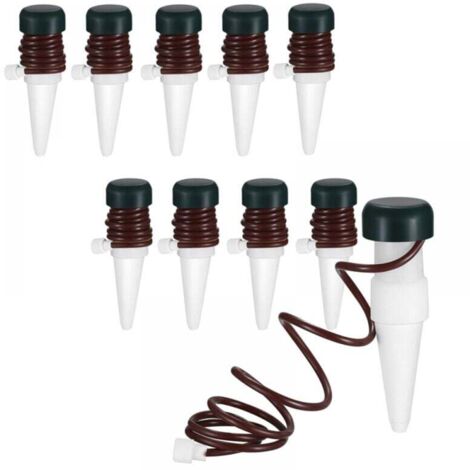 Kit d'irrigation goutte à goutte, dispositif d'arrosage automatique pour l'irrigation des plantes de jardin, 10 pièces (1/4)
