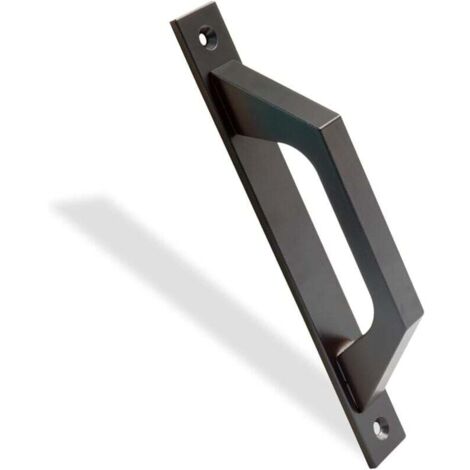 Poignée de porte en aluminium, poignée de porte coulissante ou battante, poignée droite pratique et confortable, noire (1/4)