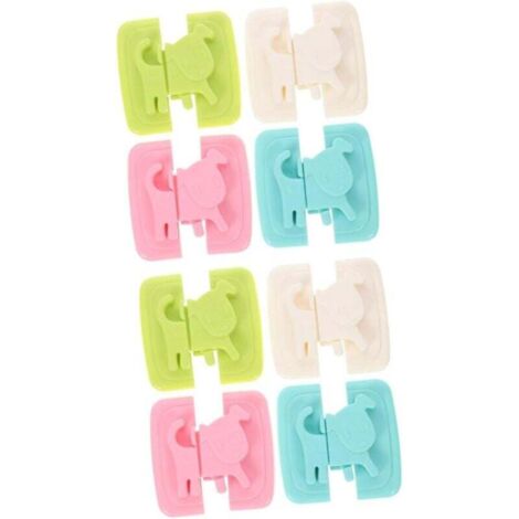 Lot De 8 Verrous De Sécurité Enfant – Protection Bébé Pour Armoires, Tiroirs, Réfrigérateur, Placards – Installation Sans Perçage Avec Adhésif 3M Ultra Résistant – Blanc