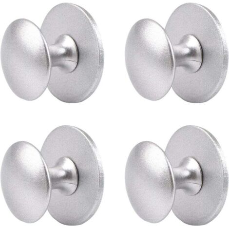 Boutons de placard adhésifs, boutons de placard de cuisine auto-adhésifs, poignées de tiroir, 4 pièces (argent sable) (1/4)