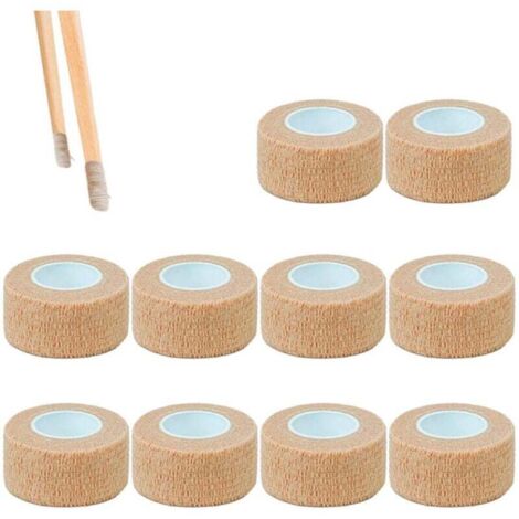 Patins en feutre autocollants - Protections de sol pour pieds de chaise - Bandages pour pieds de chaise - 2,5 cm x 4,5 m, beige, Rouleau de 10 (1/4)