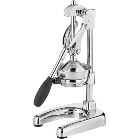 Presse-agrumes manuel acier inoxydable presse-agrumes à la main pour 25 % de jus en plus faible effort presse-fruits professionnel 22,5 x 19,5 x 43,5 cm, chromé (1/4)