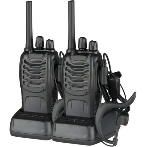 Talkie-walkie Baofeng BF-88E - Fréquences PMR européennes - Communication extérieure sans fil - Set double avec écouteurs et câble USB - Idéal pour activités en plein air (1/4)