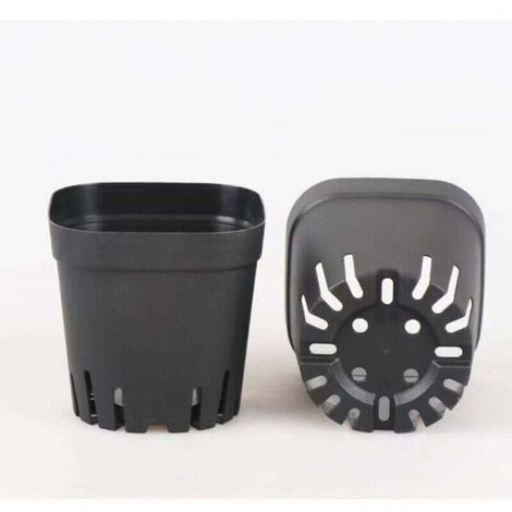 Pots pour Semis, 5.5cm 50 Pieces Pots de Pépinière, Plastique Réutilisables Carré Pot semis/Godets Semis/Pot de Repiquage/Pot de Culture pour la Plantation Intérieure et Extérieure H135 (1/4)