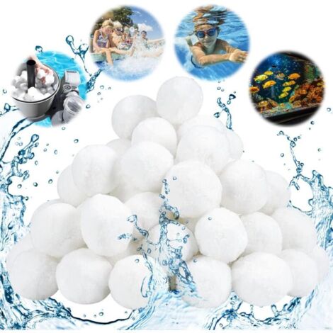 Swimming Pool Filter Ball, Filter Balls Replaces 25 kg Sand for Pool Filter, Reusable for Filter Systems, for Swimming Pool Filter Ball, Filter Pump (500g) (1/4)