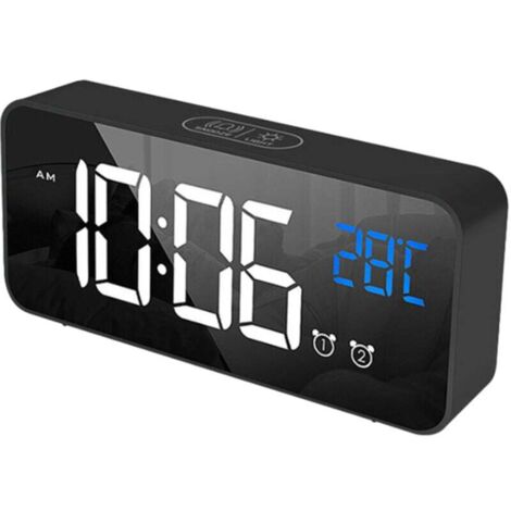 Réveil Digital de Chevet - Double Alarme, Fonction Répétition, Charge USB - Luminosité Ajustable (1/4)