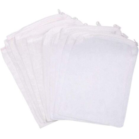 30 PCS Sacs en Maille Filet en Nylon Fermeture Éclair Filtre de Bassin Sac pour Aquarium en Maille Fine et Gros débit (1/4)