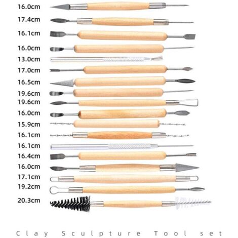 61 pièces en céramique argile outils ensemble poly... – Grandado
