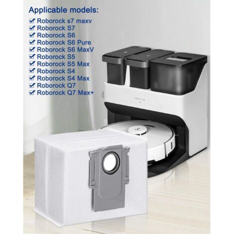 Dust Bag Q5 Sacs Jetables Q7 MAX Lot 3 Sacs Poussière Origine Roborock | Pour S8 /S8 Pro Ultra/S7 MaxV Ultra/Q7 MAX Produit Bissell Dust Bag Reddit