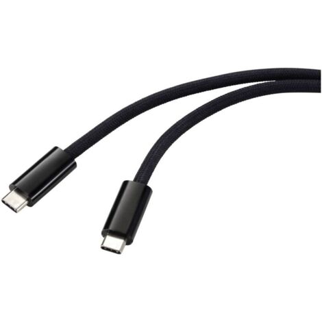 Trywise Câble USB USB4™ USB-C® mâle, USB-C® mâle 1.00 m noir torsadé par paire RF-6056886 V561123 (1/4)