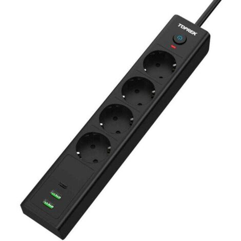 TP-FD3U4E-PD Multiprise fine avec ports USB et fonction de charge rapide (1/4)
