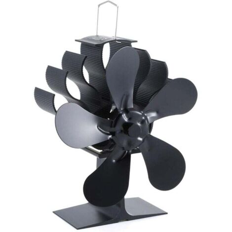Ventilateur thermoélectrique à 5 pales pour poêles à bois et cheminées, incluant un souffleur d'air pour poêles à bois/foyers à bûches - Ventilateur écologique (1/4)