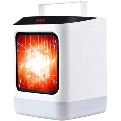 Mini radiateur électrique, ventilateur de bureau Portable, chauffage, maison, bureau, réduction du bruit, prise ue (1/4)