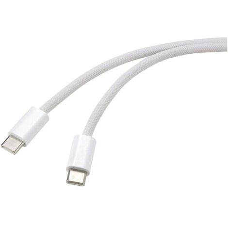 Trywise Câble USB USB-C® mâle, USB-C® mâle 3.00 m blanc torsadé par paire RF-6056884 V561153 (1/4)