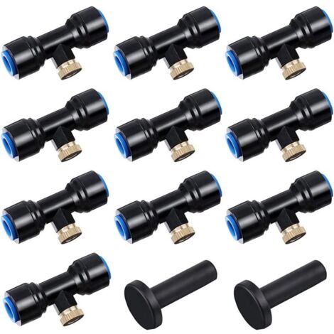Système D'irrigation Système de Brumisateur Extérieur Kit,Buse de Pulvérisation en Laiton pour Jardin,Atomiseur Buse,Avec 10 Buses pour Jardin Terrasse Patio Bricolage