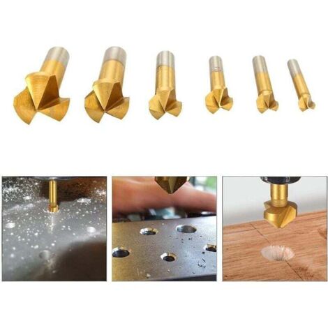 3 Pièces 8mm Tige Fraise à Affleurer à Roulement, Fraise à Copier Avec Roulement Supérieur