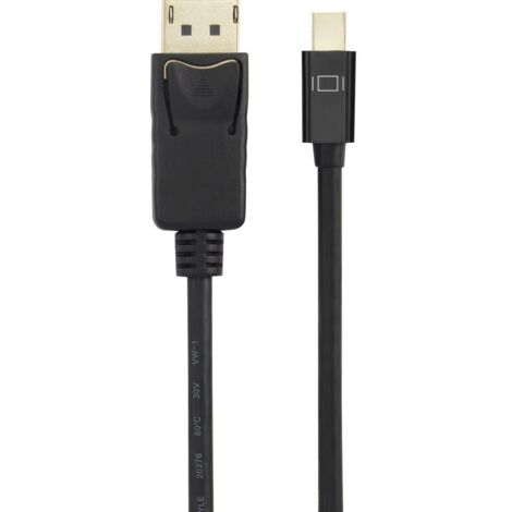 Câble adaptateur Trywise Mini-Display / DisplayPort Fiche mâle Mini DisplayPort, Fiche mâle DisplayPort 3.00 m noir RF-4538178 contacts dorés C A807602 (1/3)