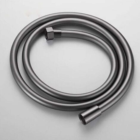Tuyau de douche flexible en PVC gris, 2m, pour pomme de douche à main de salle de bain (1/4)