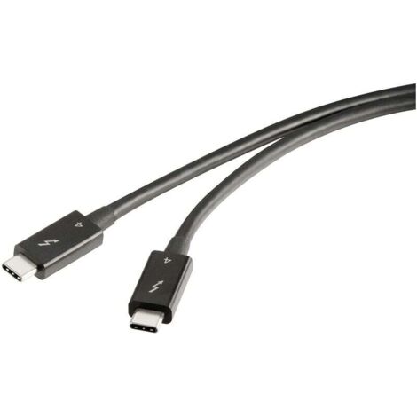 Trywise Câble Thunderbolt™ Thunderbolt™ 4 Fiche mâle Thunderbolt® (USB-C™), Fiche mâle Thunderbolt® (USB-C™) 0.80 m noir blindage doubl X940072 (1/4)