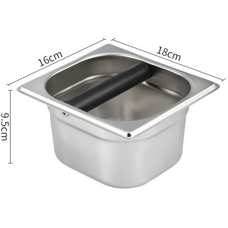 Seau à déchets en acier inoxydable, bac à marc de café, boîte à cendres, bac à cendres, boîte à déchets, accessoires pour machine à café (1/3)