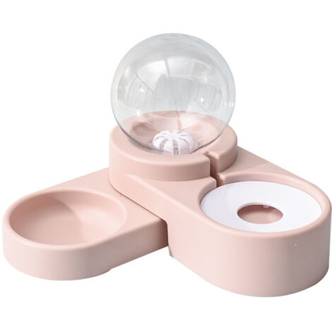 Distributeur d'eau automatique en acier inoxydable transparent, bol double ne mouillant pas la bouche (1/2)