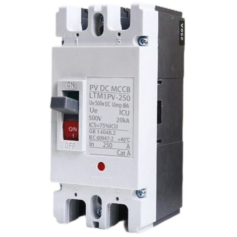 Disjoncteur à Boîtier Moulé (MCCB) pour Photovoltaïque Courant Continu - 2 Pôles 80A 500V DC - Protection pour Systèmes Solaires et Stockage sur Batteries