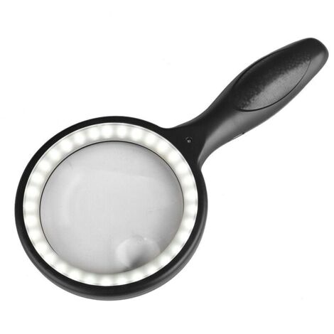 Cyslmuk – Loupe éclairante 30X 60X avec 33 lumières LED – Rechargeable USB – Autonomie 26h – Verre ABS PMMA – Pour lecture et détails fins