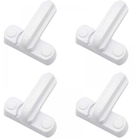 Jeu de 4 serrures pour portes, armoires et fenêtres, ferrures de portes et de fenêtres, mousquetons pour serrures antivol [version clouée (1/4)