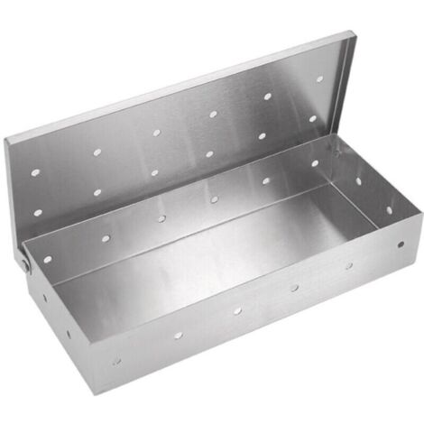 Boîte à fumer, boîte à fumer pour barbecue à gaz, boîte à fumer en acier inoxydable, saveur de fumée de viande, 22 x 9 x 4 cm (1/4)