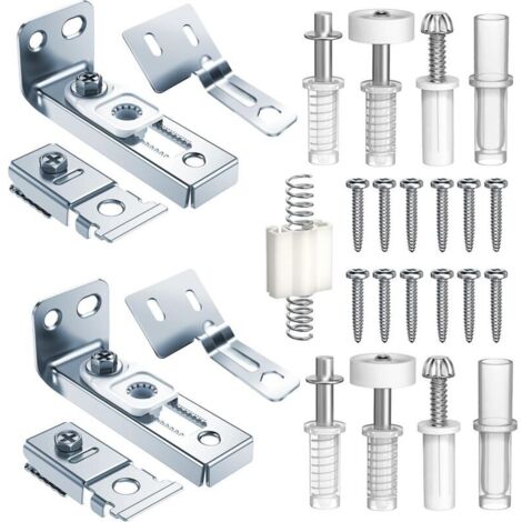 Kit de quincaillerie pour porte pliante, compatible avec les rails de 7/8" à 1", pièces d'installation et de réparation pour portes pliantes (kit de quincaillerie pour porte pliante en 2 parties) (1/4)