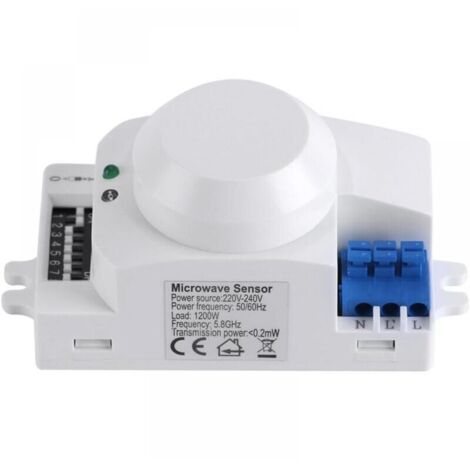 Interrupteur à détection de mouvement intelligent micro-ondes à 360 degrés (1/4)