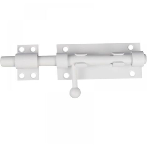5 Pouces Verrou Porte Interieure Loquet Porte, Blanc Verrou Porte Exterieur Targette de Porte Exterieur, Acier Inoxydable Verrou Porte Coulissante, pour Portes IntéRieures Salle de Bain (1/4)