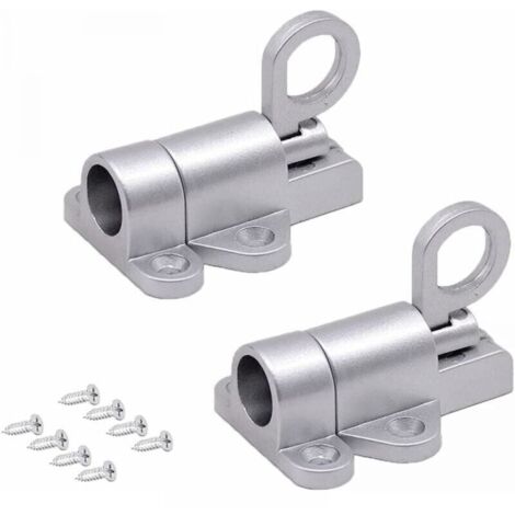 Automatique Verrou Porte Aluminium, 2 Pièces Loquet à Ressort, Verrou Porte à Rebond, Verrou de Porte à Verrouillage Automatique, pour Portes de Balcon (1/4)