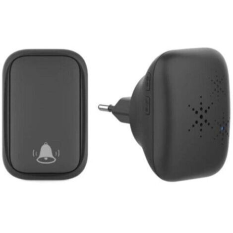 Sonnette sans Fil et sans Pile Extérieur étanche IP 65 Neige Pluie Humidité,noir..DEBUNS