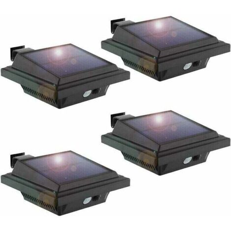 Capteur de mouvement solaire extérieur, 25 lumières solaires LED pour gouttière, mur décoratif IP65 étanche 500 lm sans fil pour allées, jardin, terrasse, clôture (froid,de Trywise (1/3)