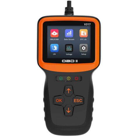 Debuns – Lecteur OBD2 diagnostic auto – Scanner de défauts avec écran couleur 2,8 pouces – Compatible véhicules après 2000 – 10 000 codes DTC