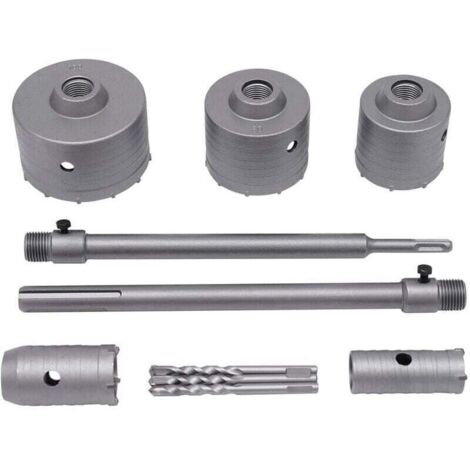 Debuns – Jeu de scies cloches 30/40/65/80/100mm – Acier au carbone et alliage YG8 – Pour béton et ciment – Profondeur de coupe 330-350mm (1/4)