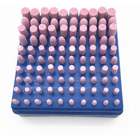 Jeu de pierres abrasives à roue rotative, 100 pièces, perceuse, polissage, têtes de meulage, outil pour bricolage, gravure polie, coupe (1/5)